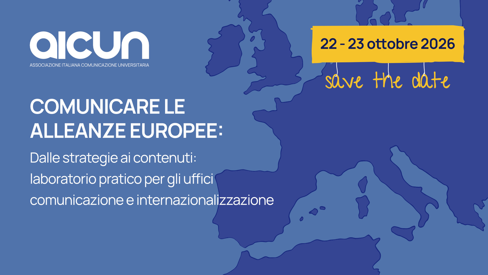 banner del corso di formazione sulla comunicazione delle alleanze europee