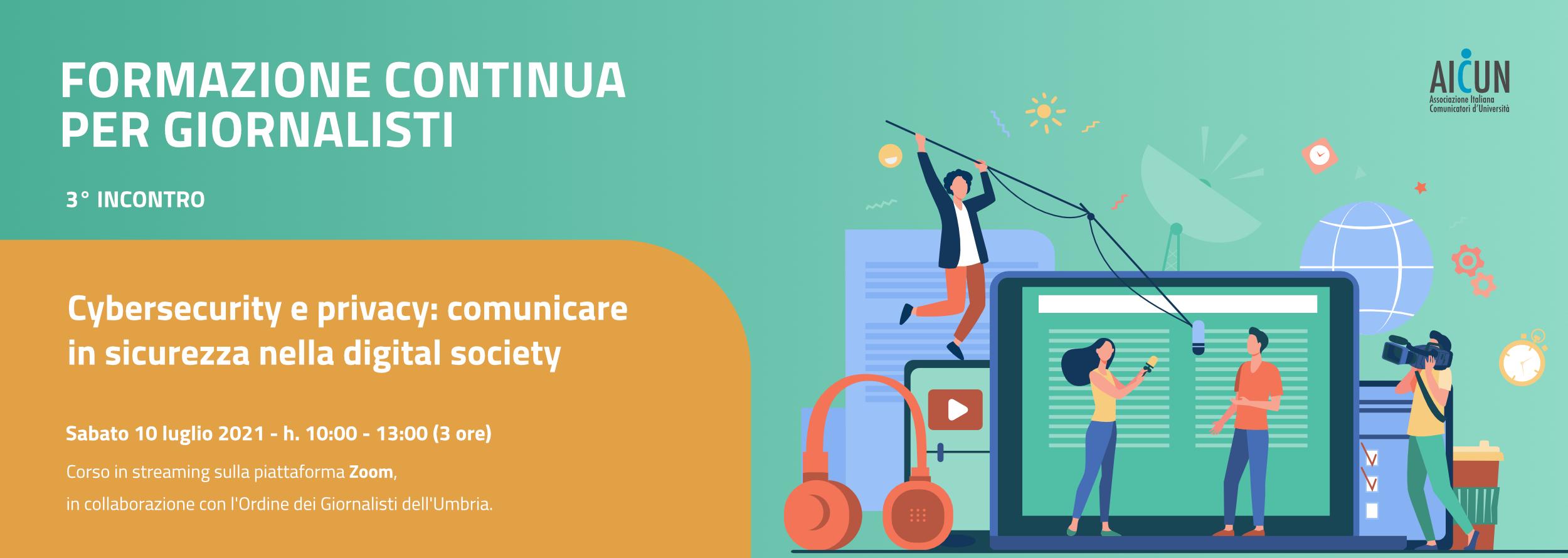 Corso formazione giornalisti Cybersecurity e privacy